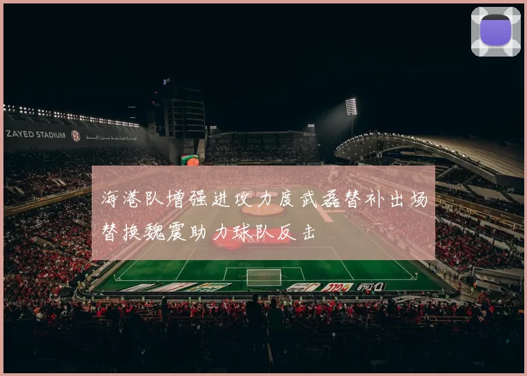 海港队增强进攻力度武磊替补出场替换魏震助力球队反击